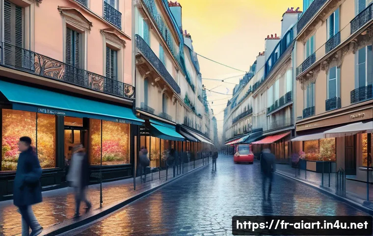 AI 스타일 트랜스퍼 - A sophisticated digital artwork showcasing the concept of convolutional neural networks analyzing an...